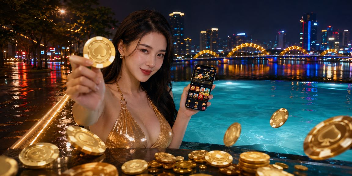 Người dùng tại Đà Nẵng sử dụng ứng dụng casino trên điện thoại với giao diện bảo mật hiện đại